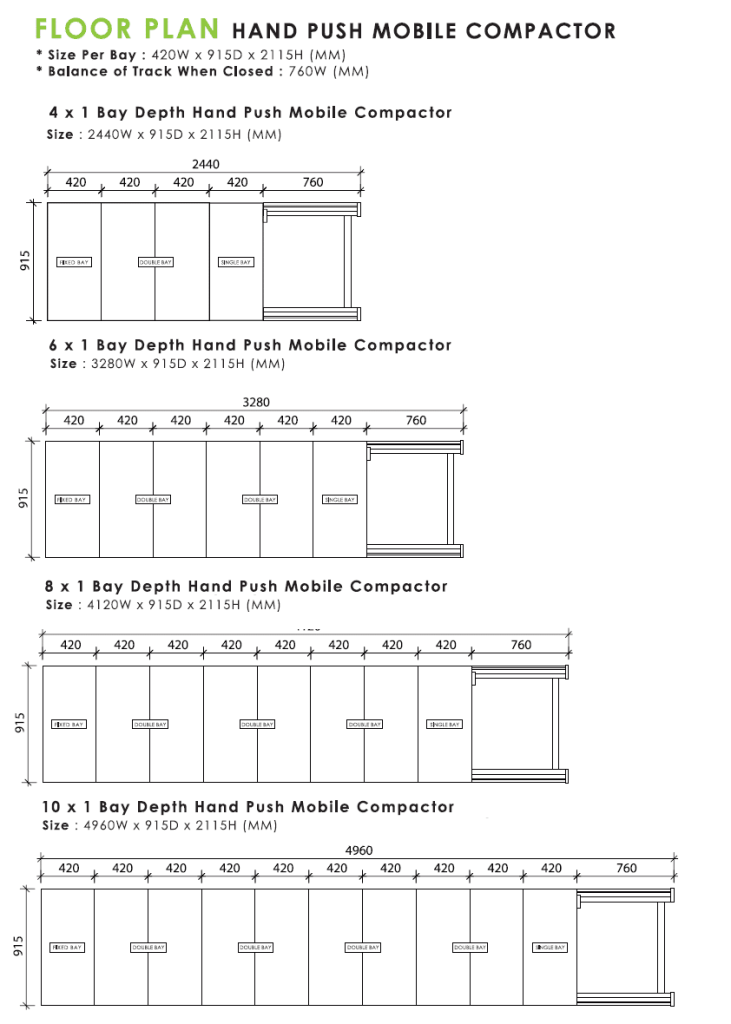 Maximize Space with Mobile Compactors (GV-S 117) | 4 Sizes