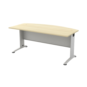 D Shape Office Table With J Metal Leg