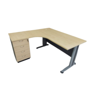 L Office Table With J Mental Leg - VTL 1515-4D