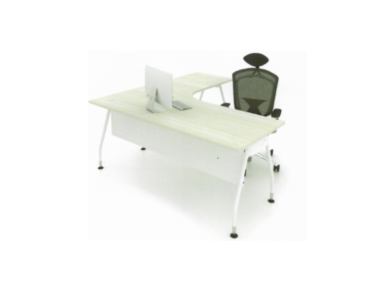 L Shape Office Table With V Metal Leg - MLT 1515 - V