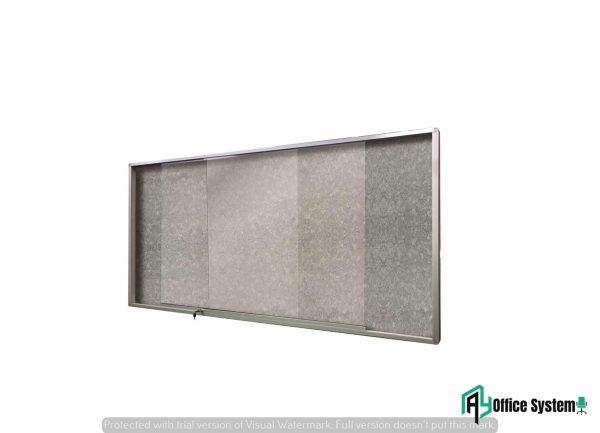 Stick On Board Sliding Glass Cabinet with Aluminium Frame