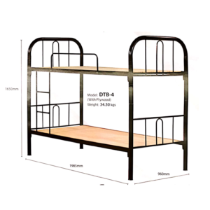 Double Decker Metal Bed Frame with 9 MM Plywood Base