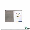 Magnetic Whiteboard + Stick On Notice Board Dual Board With Aluminium Frame