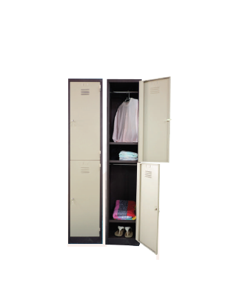 2 Compartment Steel Locker with Cloth
