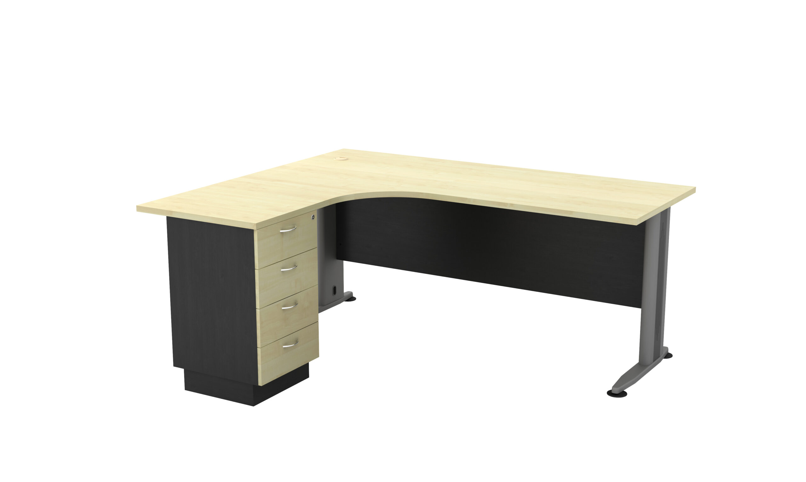 L Office Table With J Mental Leg - VTL 1515-4D