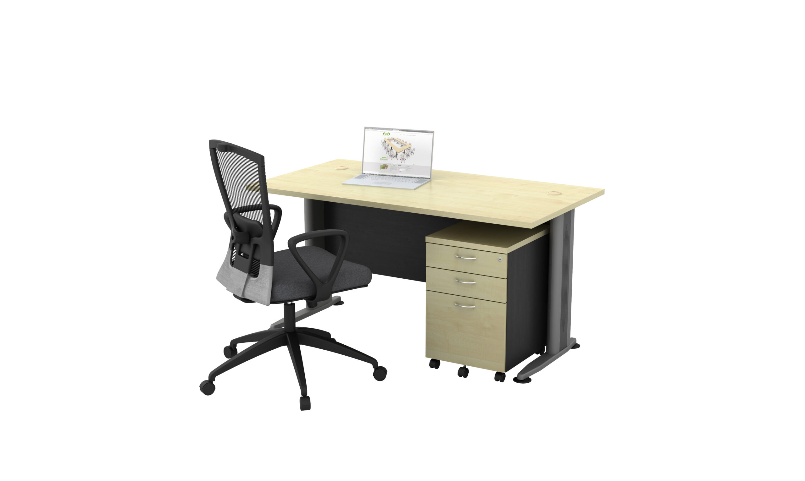 Rectangular Shape Office Desk with J Metal Leg - VTT 128