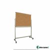 Magnetic Whiteboard + Cork Board Twin Board With Stand