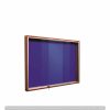Foam Notice Board Sliding Glass Cabinet with Wooden Frame