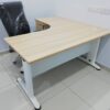 L Shape Office Table With J Metal Leg + 2D1F Pedestal – V-BL 1515-3D