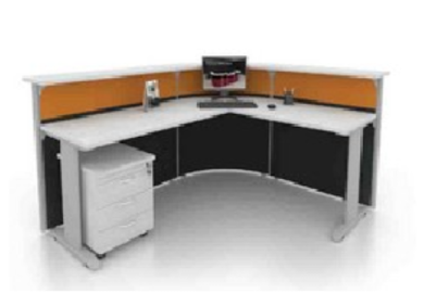 RECEPTION COUNTER WITH PARTITION SYSTEM – F1-PAS 20