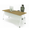 Rectangular Shape Office Table With V Metal Leg – F1-JR 1275