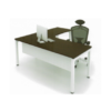 L Shape Office Table With U Metal Leg - F1-UL 1515