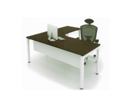 L Shape Office Table With U Metal Leg - F1-UL 1515