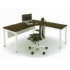 L Shape Office Table With U Metal Leg - F1-UL 1515