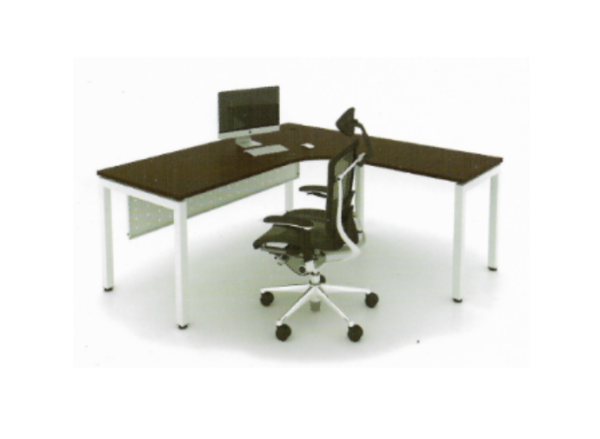 L Shape Office Table With U Metal Leg - F1-UL 1515