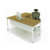 L Shape Office Table With U Metal Leg + 4D Pedestal - F1-UL-D 1515