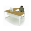 L Shape Office Table With O Metal Leg - F1-SL 1515