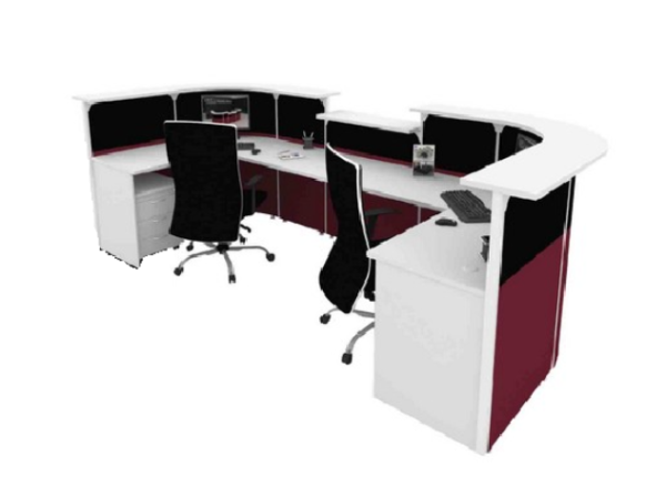 RECEPTION COUNTER WITH PARTITION SYSTEM – F1-PHALARIS