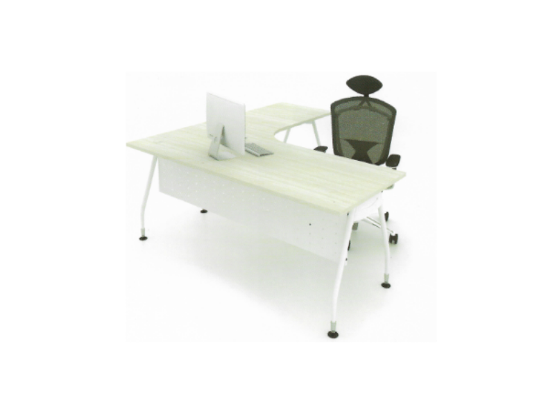 L Shape Office Table With V Metal Leg – F1-AL 1515