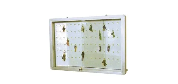 KP – KEY PANEL SLIDING GLASS CABINET WITH ALUMINIUM FRAME
