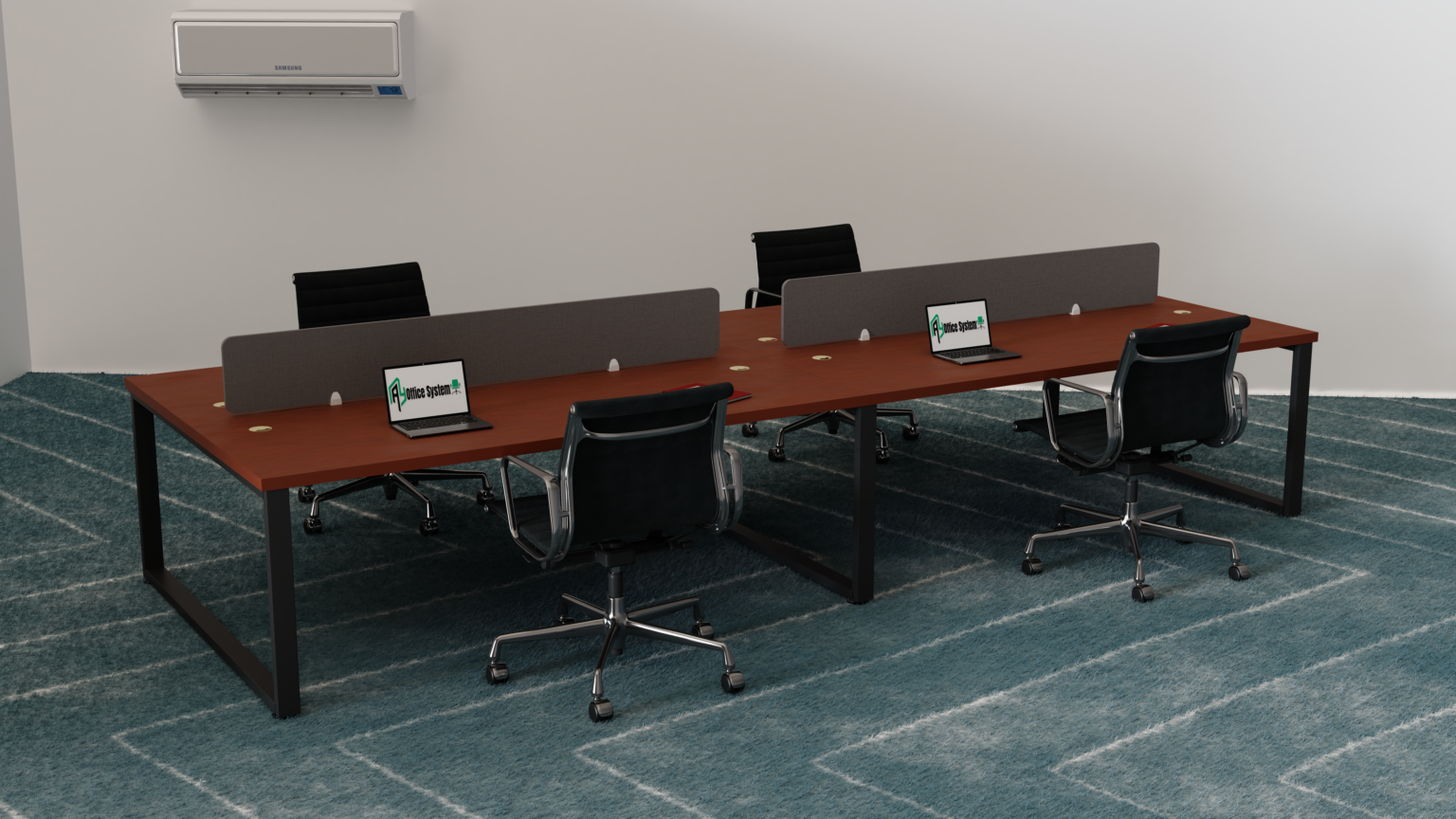 RECTANGULAR SHAPE OFFICE WORKSTATION - R15 - AY Office System