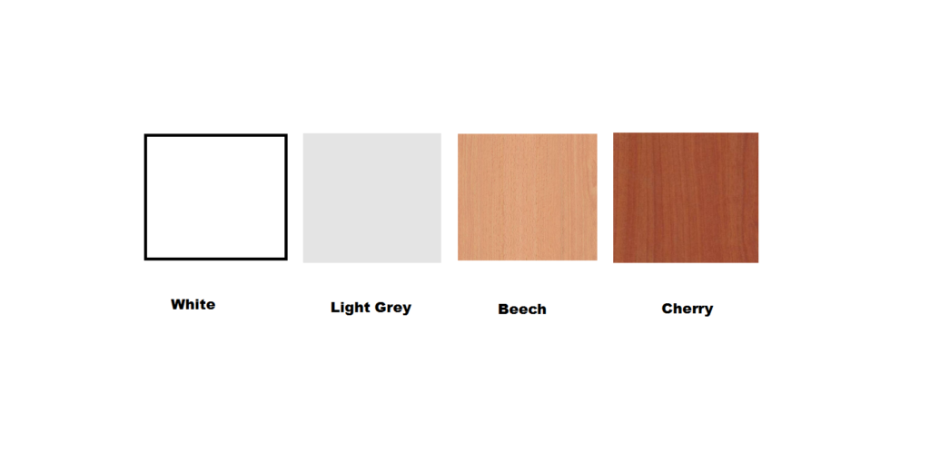 Boras Color Option: White, Light Grey, Beech, Cherry