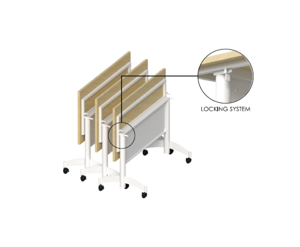 Foldable Training Table With Taxus Leg – F1-FT