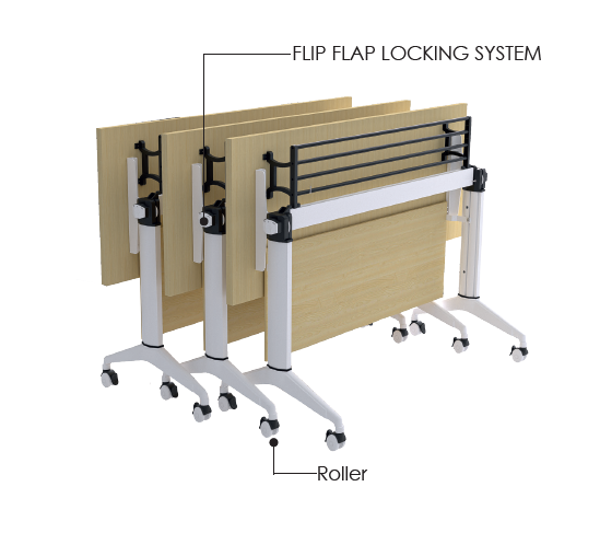 Foldable Training Table With IJ Leg – F1-M-IJ 1260