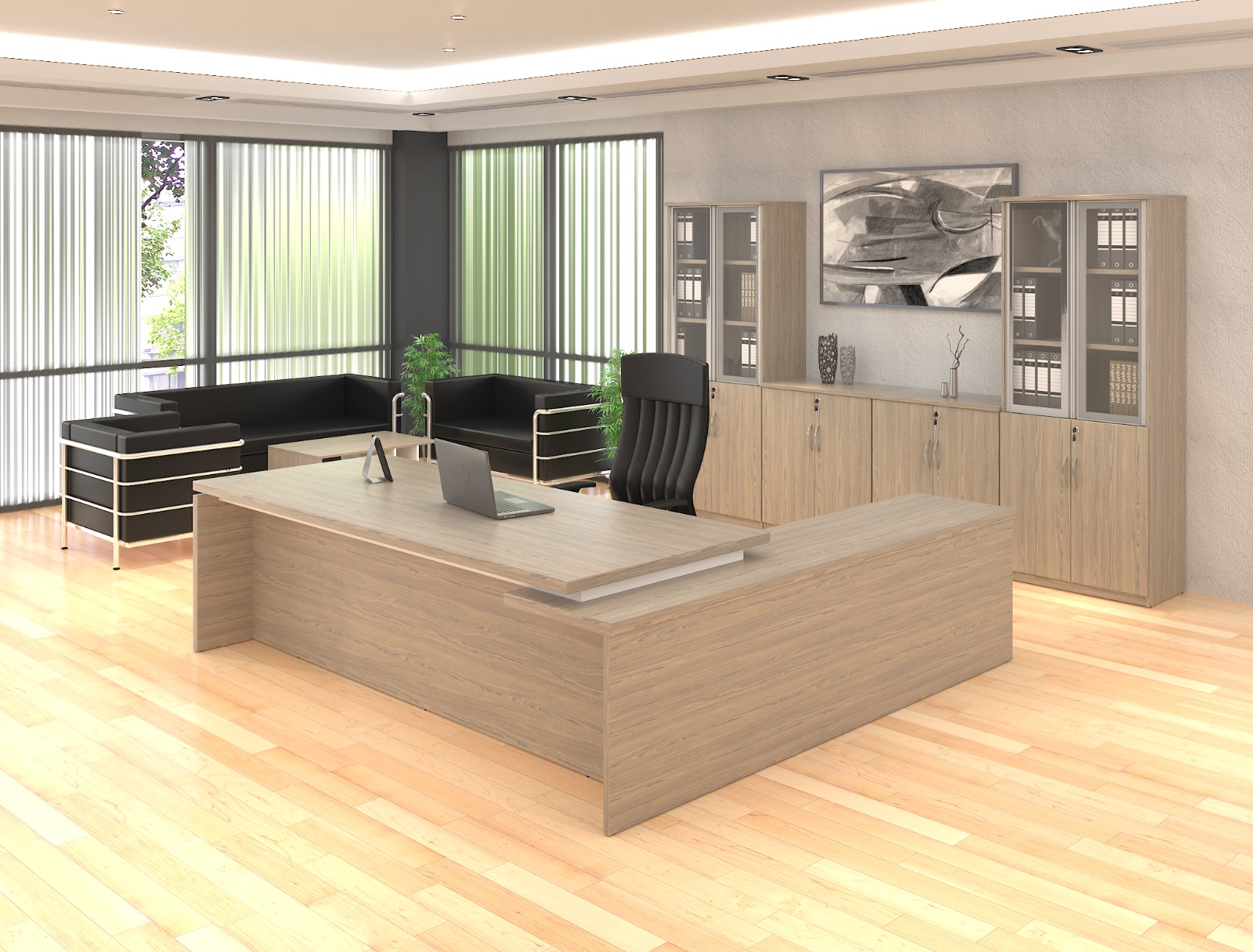 F1-MARS 520 L Shape Director Table – 7ft/8ft | AY Office System