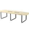 Boat Shape Conference Table With O Shape Pyramid Leg - V-OBB 18