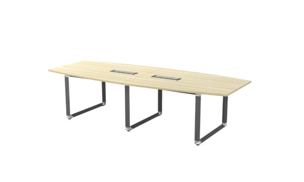 Boat Shape Conference Table With O Shape Pyramid Leg - V-OBB 18