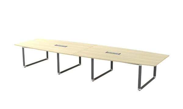 Boat Shape Conference Table With O Shape Pyramid Leg - V-OBB 18