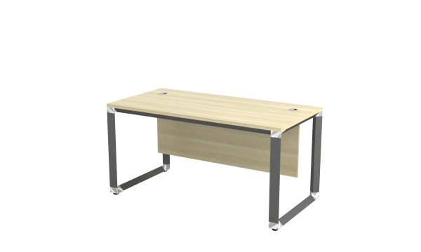 Rectangular Shape Office Table With O Pyramid Metal Leg - V-OWT 127/157/187