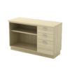 OPEN SHELF + FIXED 2D1F PEDESTAL SIDE CABINET – V-Q-YOP 7123