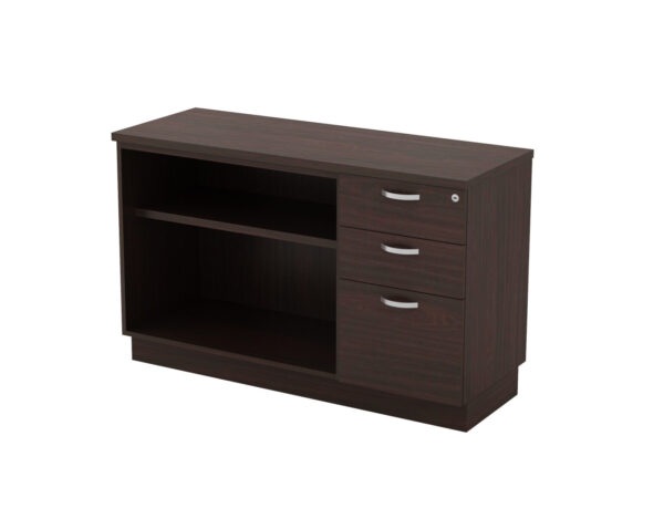 OPEN SHELF + FIXED 2D1F PEDESTAL SIDE CABINET – V-Q-YOP 7123