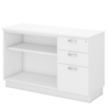 OPEN SHELF + FIXED 2D1F PEDESTAL SIDE CABINET – V-Q-YOP 7123