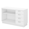 OPEN SHELF + FIXED 4D PEDESTAL SIDE CABINET – V-Q-YOP 7124