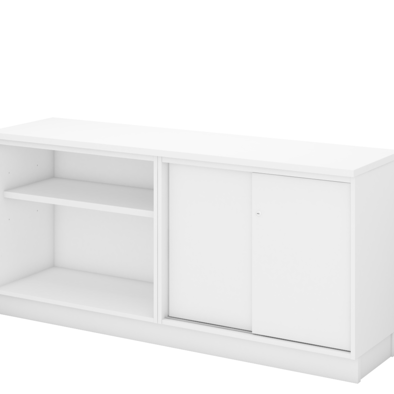 OPEN SHELF + SLIDING DOOR SIDE CABINET – V-Q-YOS 7160