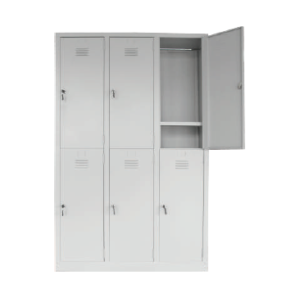 6 Compartment Steel Locker With Cloth Hanging Bar – GV-S 141/A