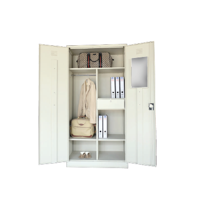 Full Height Wardrobe With Steel Swinging Door - GV-S 198