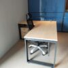 L Shape Office Table With O Metal Leg - V-SQML 1515