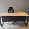 L Shape Office Table With O Metal Leg - V-SQML 1515