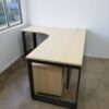 L Shape Office Table With O Metal Leg - V-SQML 1515