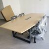 Boat Shape Conference Table With O Shape Metal Leg - V-SQBB 18