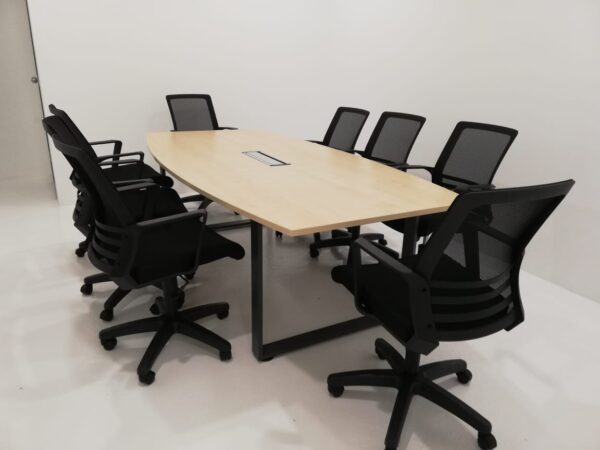 Boat Shape Conference Table With O Shape Metal Leg - V-SQBB 18