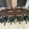 Boat Shape Conference Table With O Shape Metal Leg - V-SQBB 18