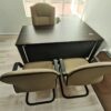 L Shape Office Table With O Metal Leg - V-SQML 1515