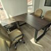 L Shape Office Table With O Metal Leg - V-SQML 1515