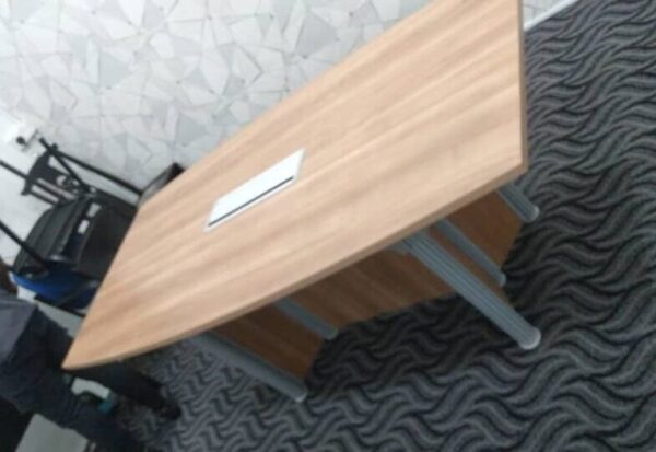 Boat Shape Conference Table With Pole Leg - F1-PBC 1800