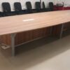 Boat Shape Conference Table With Pole Leg - F1-PBC 1800